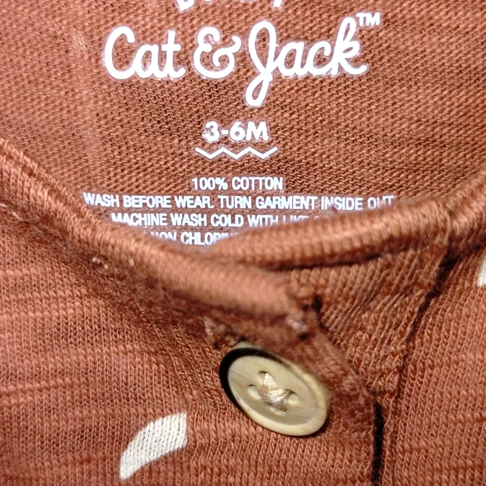 Cat & Jack Brown Palm Print One Piece - Picture 4 of 4